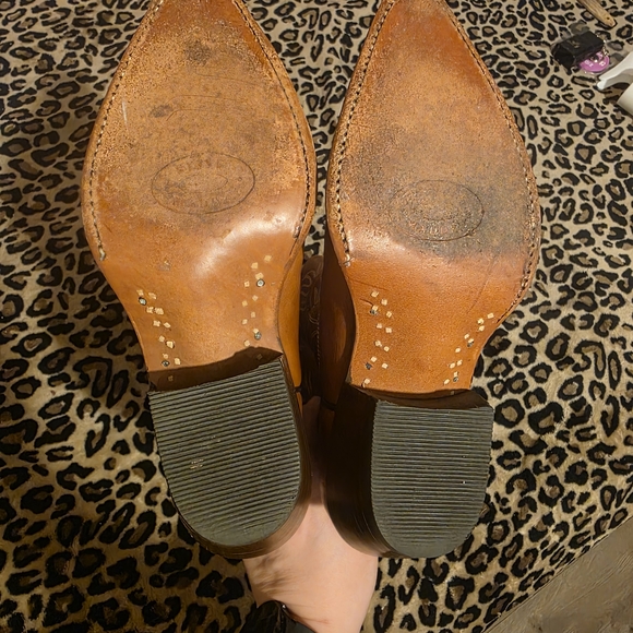 Steve Madden Tan Leather Heeled Boots - Picture 2 of 5